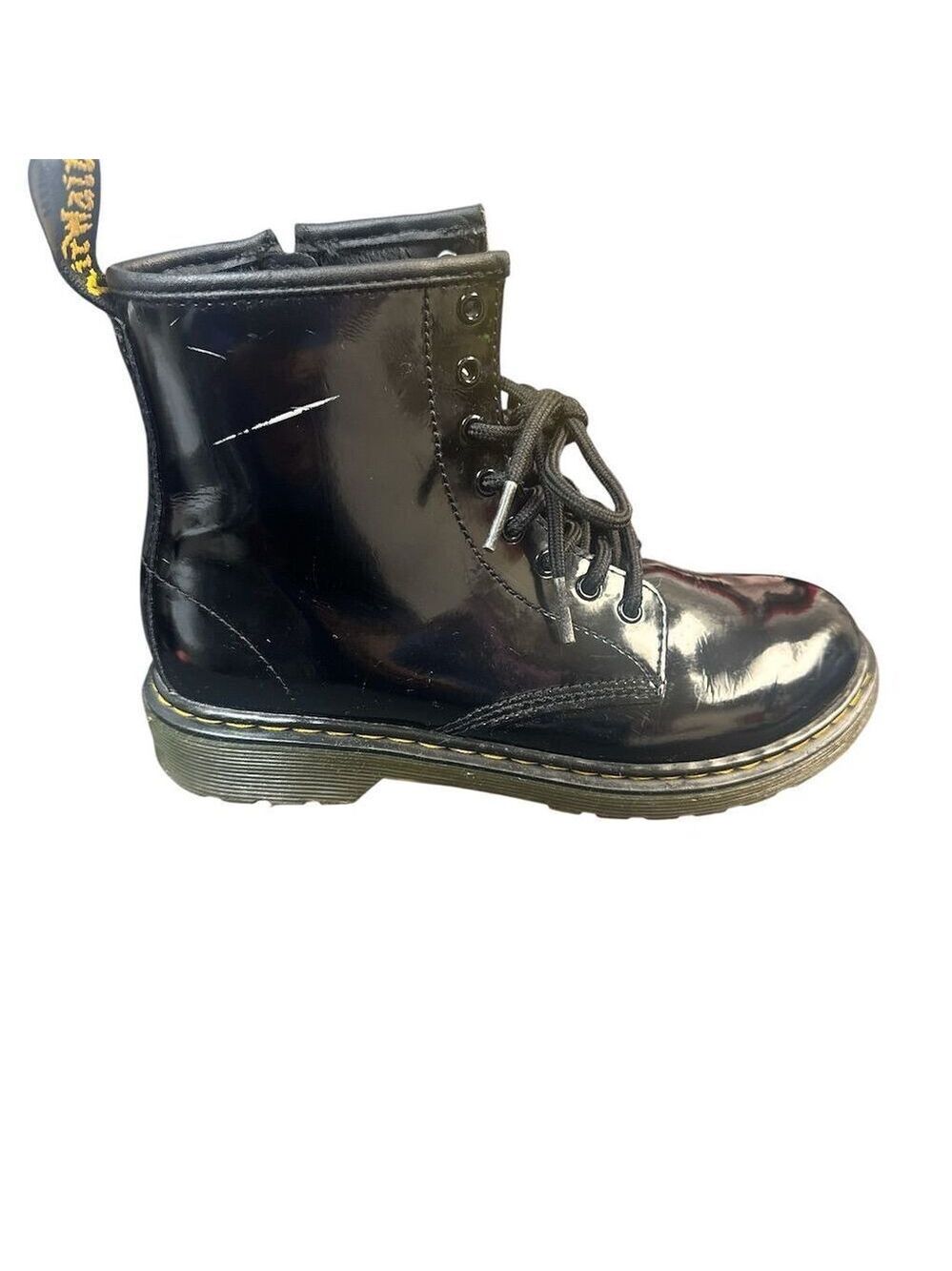 Dr. Martens 1460 Junior  Black Patent Leather Combat Boots Size 5 W /Mens 4